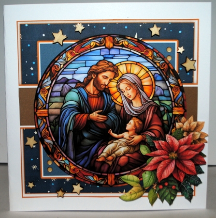 Christmas Stained Glass Card & Toppers Set by Kristina Norbat
