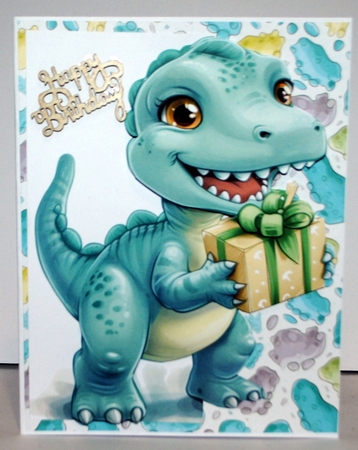 Dinosaur Delight in Blue - Mix 1 by Kristina Norbat