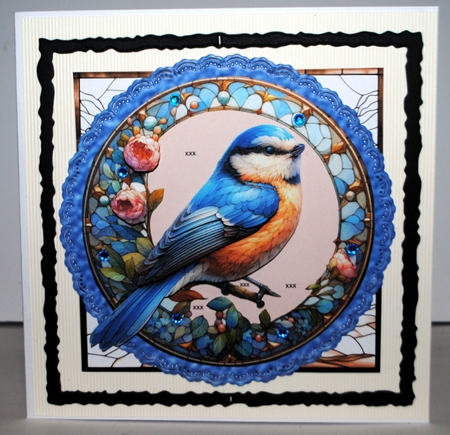 Stained Glass-Blue Bird by Kristina Norbat