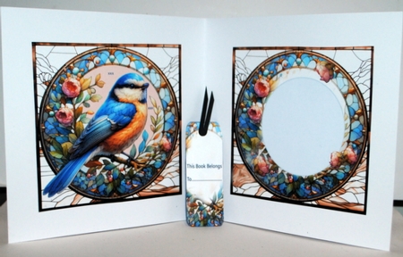 Stained Glass-Blue Bird by Kristina Norbat