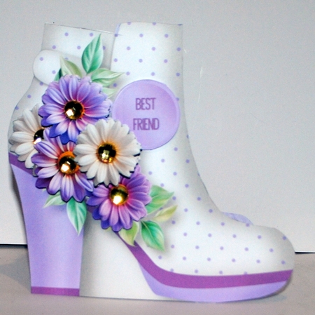 Daisies - Boot Shaped Card Mini Kit by Kristina Norbat