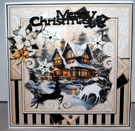 Black & Gold Christmas 02 Mini Page Kit by Kristina Norbat