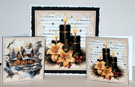 Black & Gold Christmas 02 Mini Page Kit by Kristina Norbat