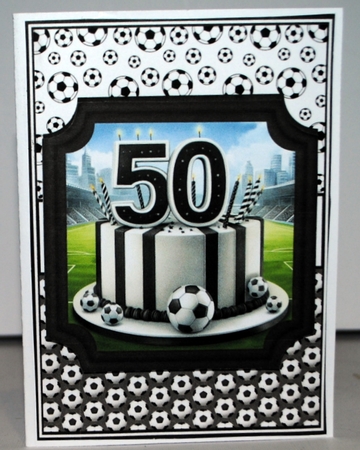 BIRTHDAY AGES 30, 40, 50 BLACK & WHITE FOOTBALL by Kristina Norbat