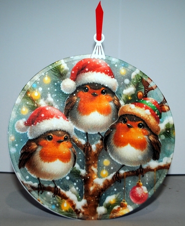 Festive Robin Branch  by Kristina Norbat