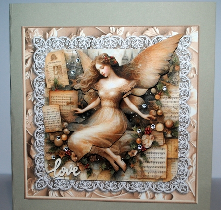Junk Journel Christmas Fairy  by Kristina Norbat