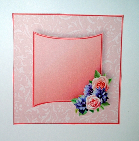 Pink and Lilac Posy - Curved Layers Card Mini Kit by Kristina Norbat