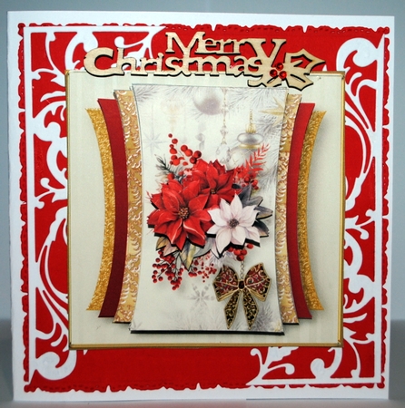 Christmas Flowers - Curved Layers Card Mini Kit by Kristina Norbat