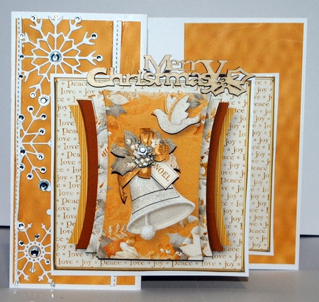 Golden Christmas - Curved Layers Card Mini Kit by Kristina Norbat