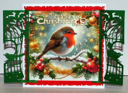 Holly Branch Robin by Kristina Norbat