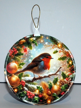 Holly Branch Robin by Kristina Norbat