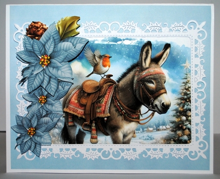 Christmas Robin And Donkey by Kristina Norbat