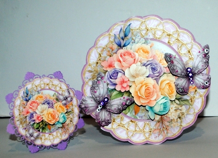 Pastel Bouquet - Medallion Card Mini Kit by Kristina Norbat