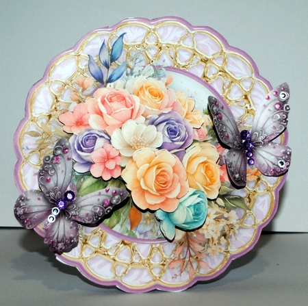 Pastel Bouquet - Medallion Card Mini Kit by Kristina Norbat