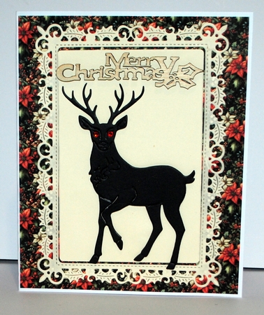 Beautiful Christmas  Poinsettias Background Kit  by Kristina Norbat