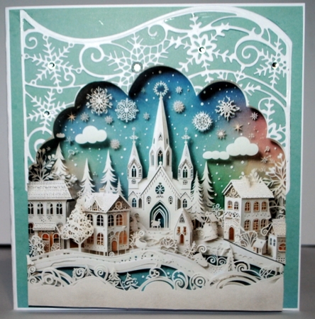 Christmas Papercut Village by Kristina Norbat