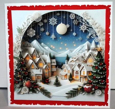 Christmas Papercut Village by Kristina Norbat