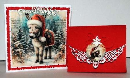 Vintage Music Christmas Donkey  by Kristina Norbat
