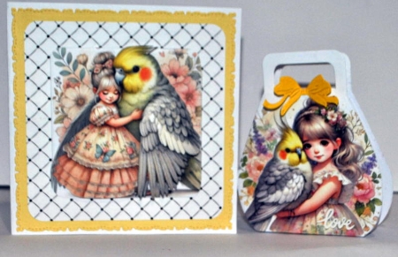 Cockatiel Hugs CUSTOMER REQUEST by Kristina Norbat