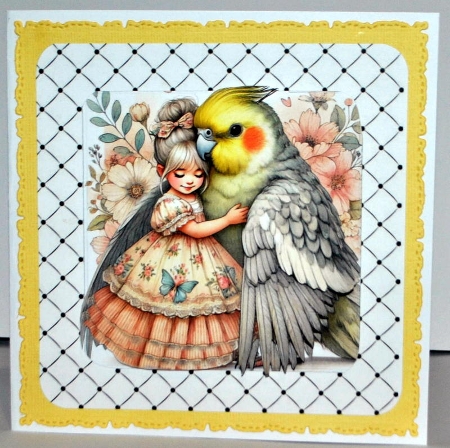 Cockatiel Hugs CUSTOMER REQUEST by Kristina Norbat