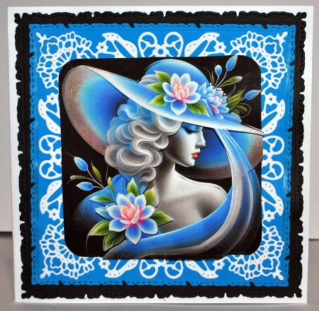 Abstract Bleu Lady by Kristina Norbat