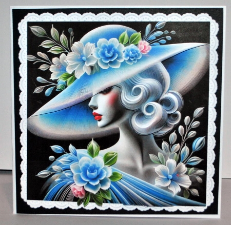 Abstract Bleu Lady by Kristina Norbat