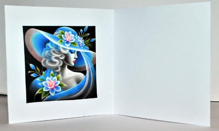 Abstract Bleu Lady by Kristina Norbat
