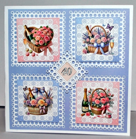 Festive Card Toppers Bubbles & Roses Kit by Kristina Norbat