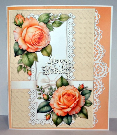 Perfect Peach Roses A5 Mini Kit by Kristina Norbat