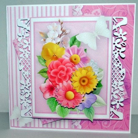 Colourful Posy - Multi Layer Card Mini Kit by Kristina Norbat