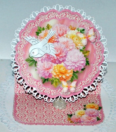 Mixed Dahlias - Framed Easel Card Mini Kit by Kristina Norbat