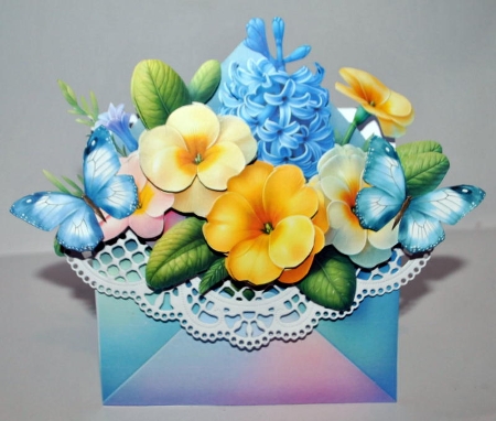 Envelope Filled with Flowers Easel Kit-3 by Kristina Norbat