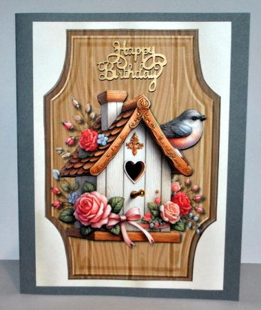 Wooden Sign Cute  Birdhouse  Mini Kit by Kristina Norbat