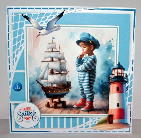 Little Sailor Card & Toppers Set by Kristina Norbat