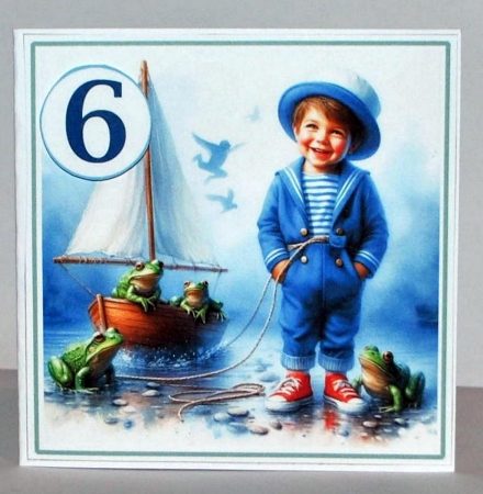 Little Sailor Card & Toppers Set by Kristina Norbat
