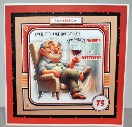 Too Much Wine Mini Kit Birthday/Fathers Day by Kristina Norbat