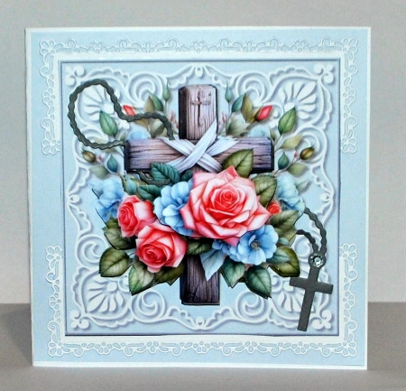 Sympathy Cross & Roses Mini Kit by Kristina Norbat