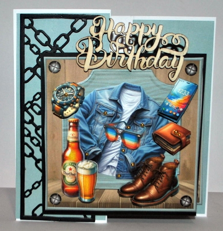 Male Card Happy Birthday Mini Kit by Kristina Norbat
