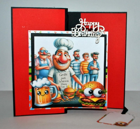 cup1372947_1209 - 7x7 He loves to Bar-B-Que birthday/fathers day choice of four mini kit
