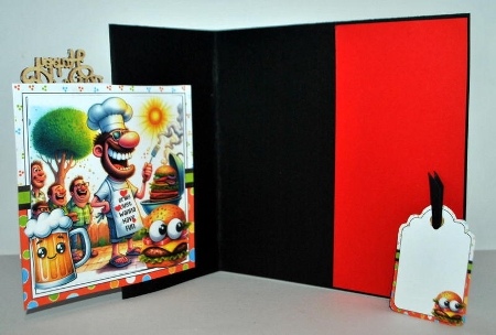 7x7 He loves to Bar-B-Que birthday/fathers day choice of four mini kit by Kristina Norbat