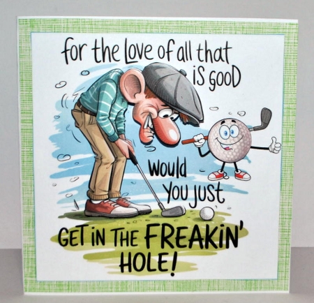 7x7 Funny golfers male & female choice of three mini kit by Kristina Norbat
