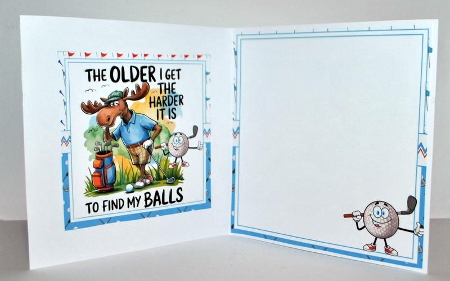 7x7 Funny golfers male & female choice of three mini kit by Kristina Norbat