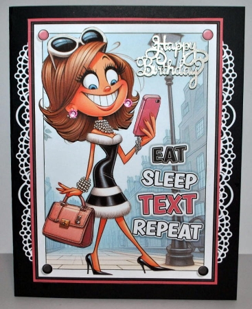 Eat. Sleep. Text. Repeat. A5 Mini Kit – A Birthday Message with Major Style by Kristina Norbat