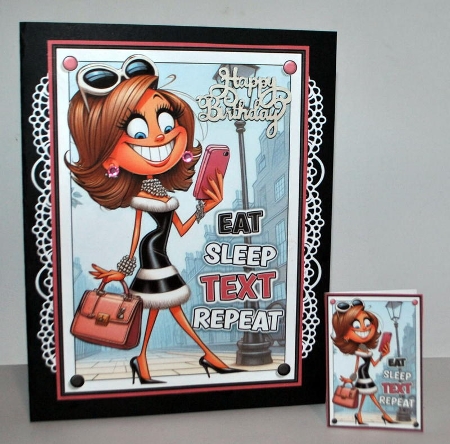 Eat. Sleep. Text. Repeat. A5 Mini Kit – A Birthday Message with Major Style by Kristina Norbat