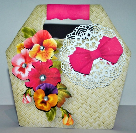 Pansy Posy - Basket Tote Card Mini Kit by Kristina Norbat