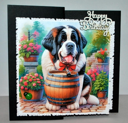 Silly Saint Bernard Dog - Illustrations for Cards by Kristina Norbat