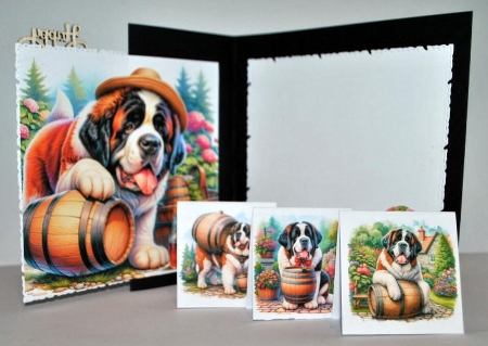 Silly Saint Bernard Dog - Illustrations for Cards by Kristina Norbat
