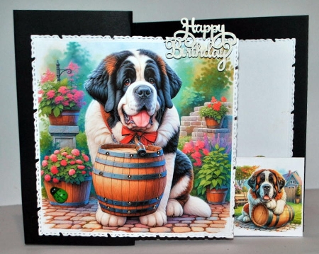 Silly Saint Bernard Dog - Illustrations for Cards by Kristina Norbat