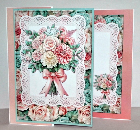 A5 Pastel Roses Bouquet Mini kit by Kristina Norbat