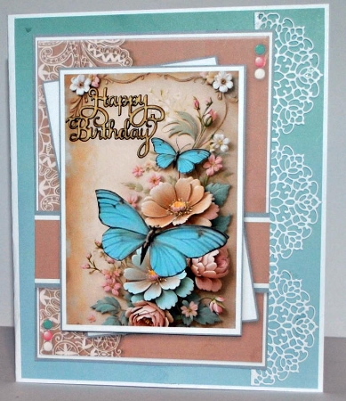 Floral Lace Butterfly Bouquet by Kristina Norbat